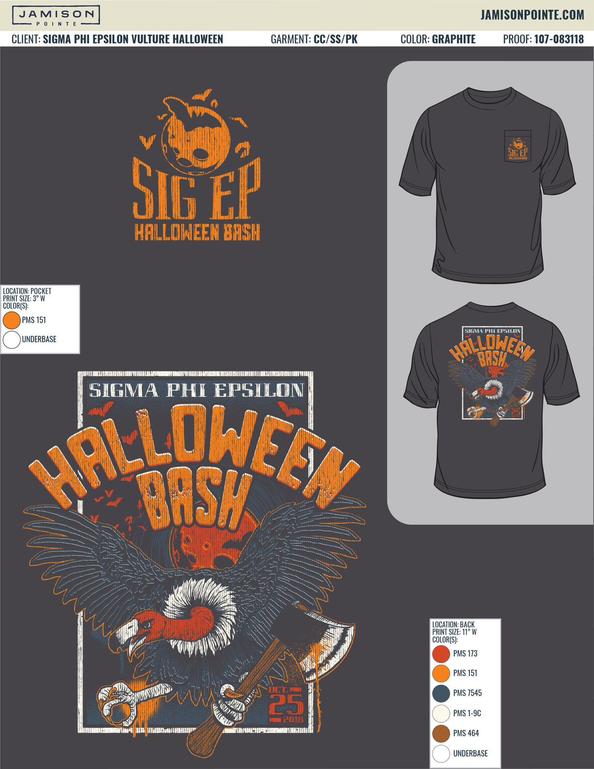 Sigma Phi Epsilon Vulture Halloween T-Shirt