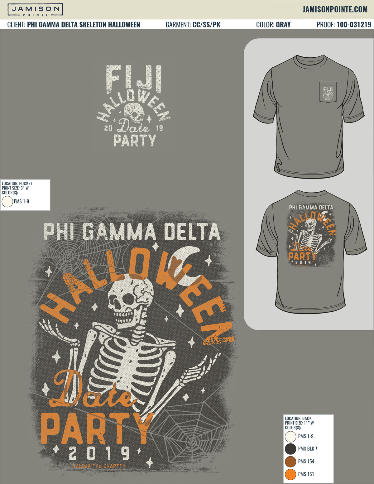 Phi Gamma Delta Skeleton T-Shirt