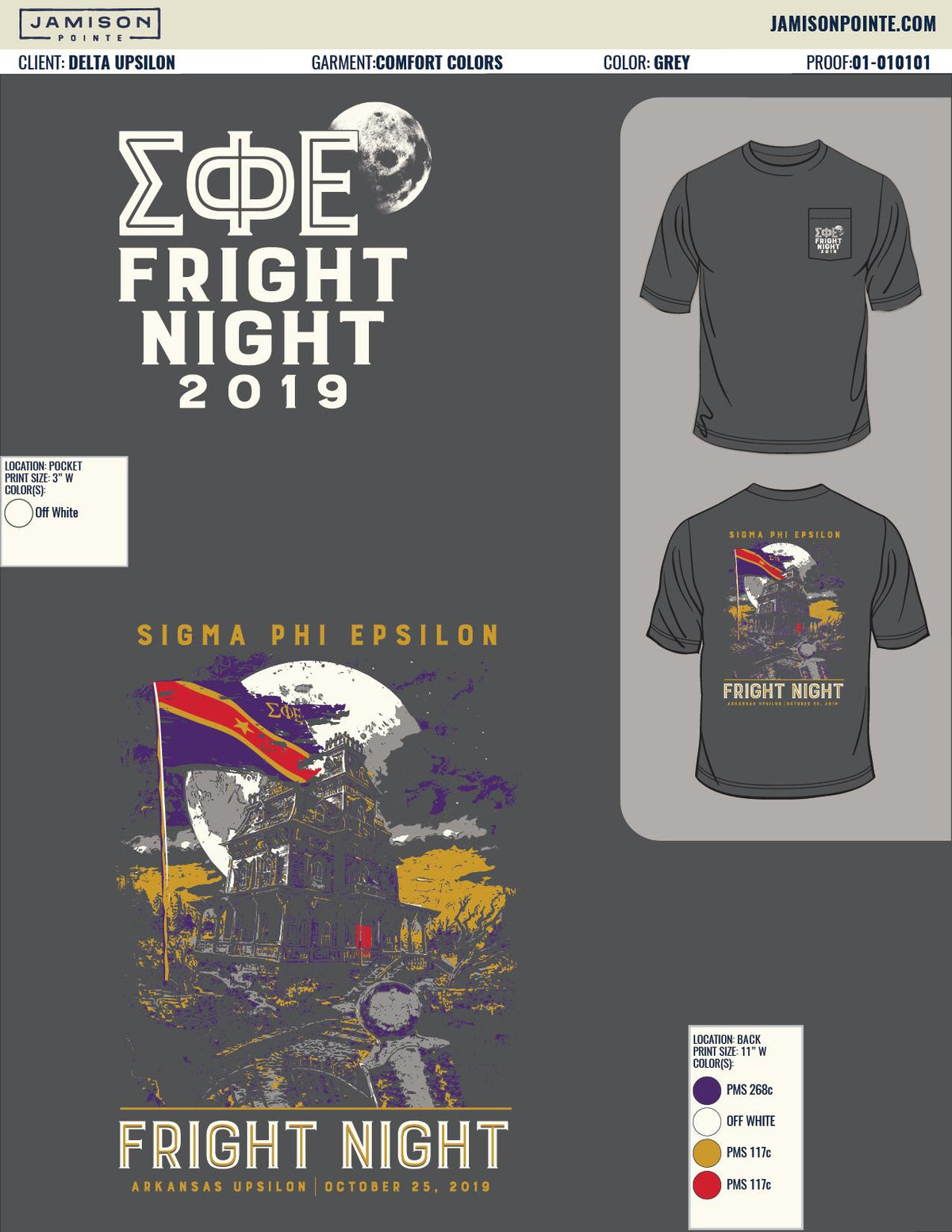 Sigma Phi Epsilon Arkansas Tech University Fright Night T-Shirt