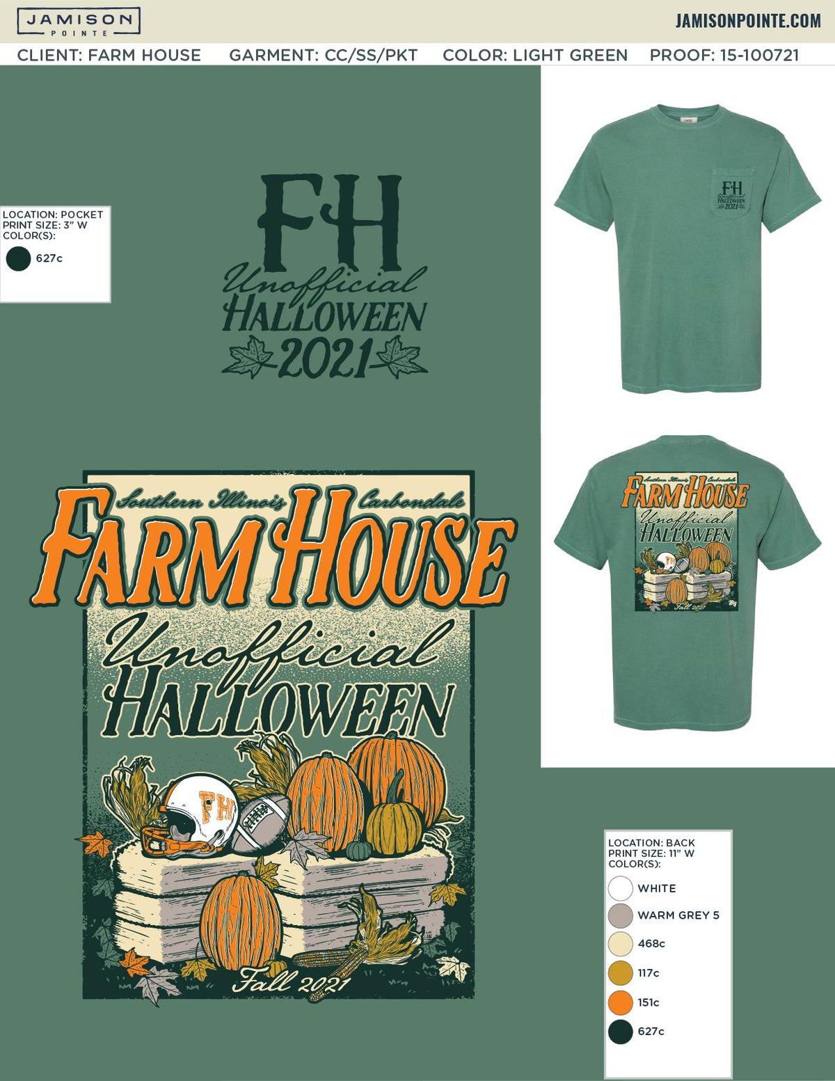 Farmhouse Southern Illinois University Halloween T-Shirt