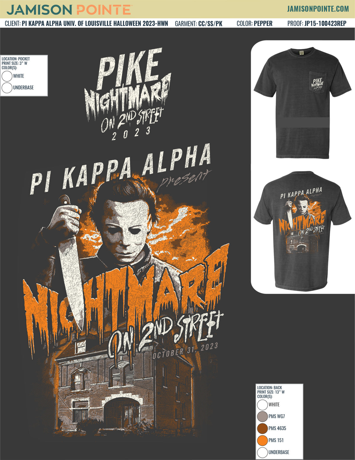 Pi Kappa Alpha University of Louisville Halloween T-Shirt