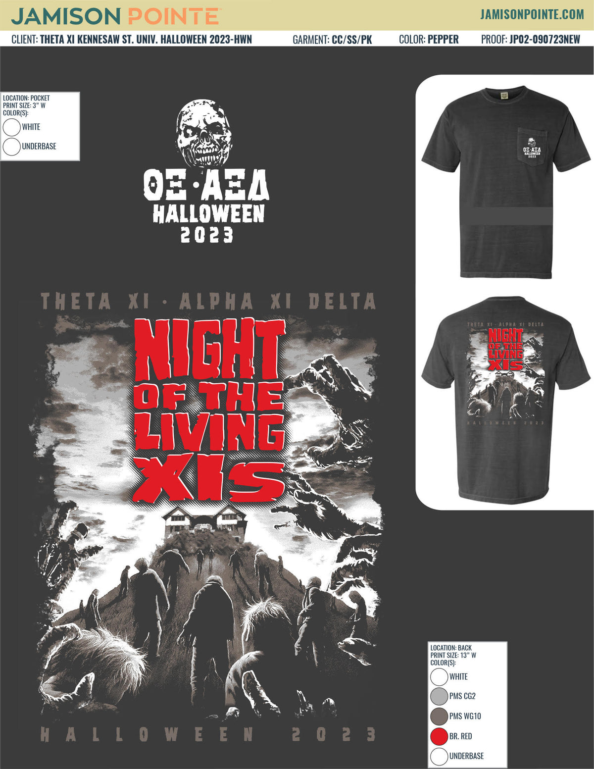 Theta Xi Kennesaw State University Halloween T-Shirt