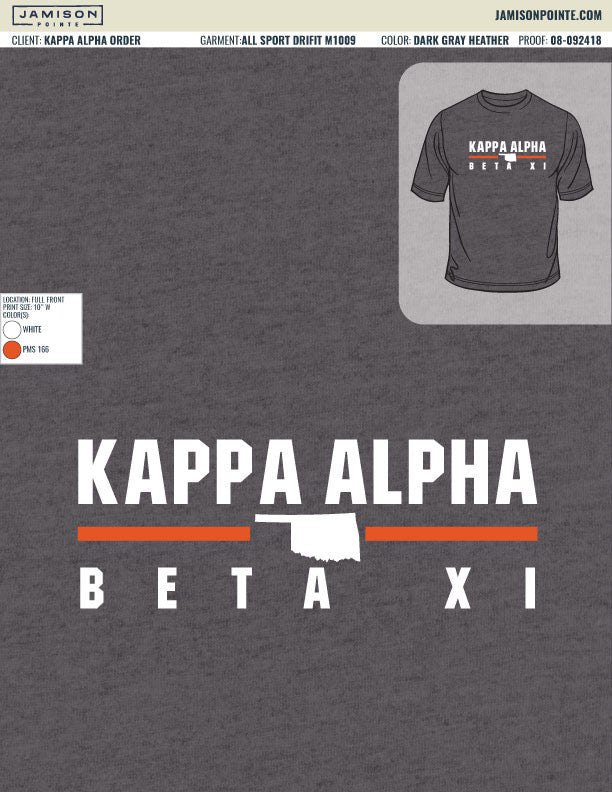 Kappa Alpha Order Oklahoma State University Dri Fits T-Shirt