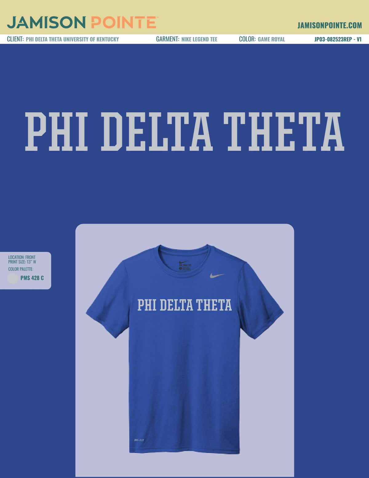 Phi Delta Theta University of Kentucky Fall T-Shirt
