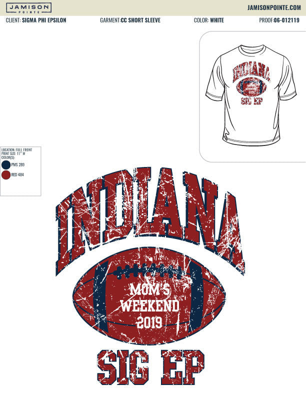 Sigma Phi Epsilon University of Indiana Bloomington Mom&#39;s Day T-Shirt