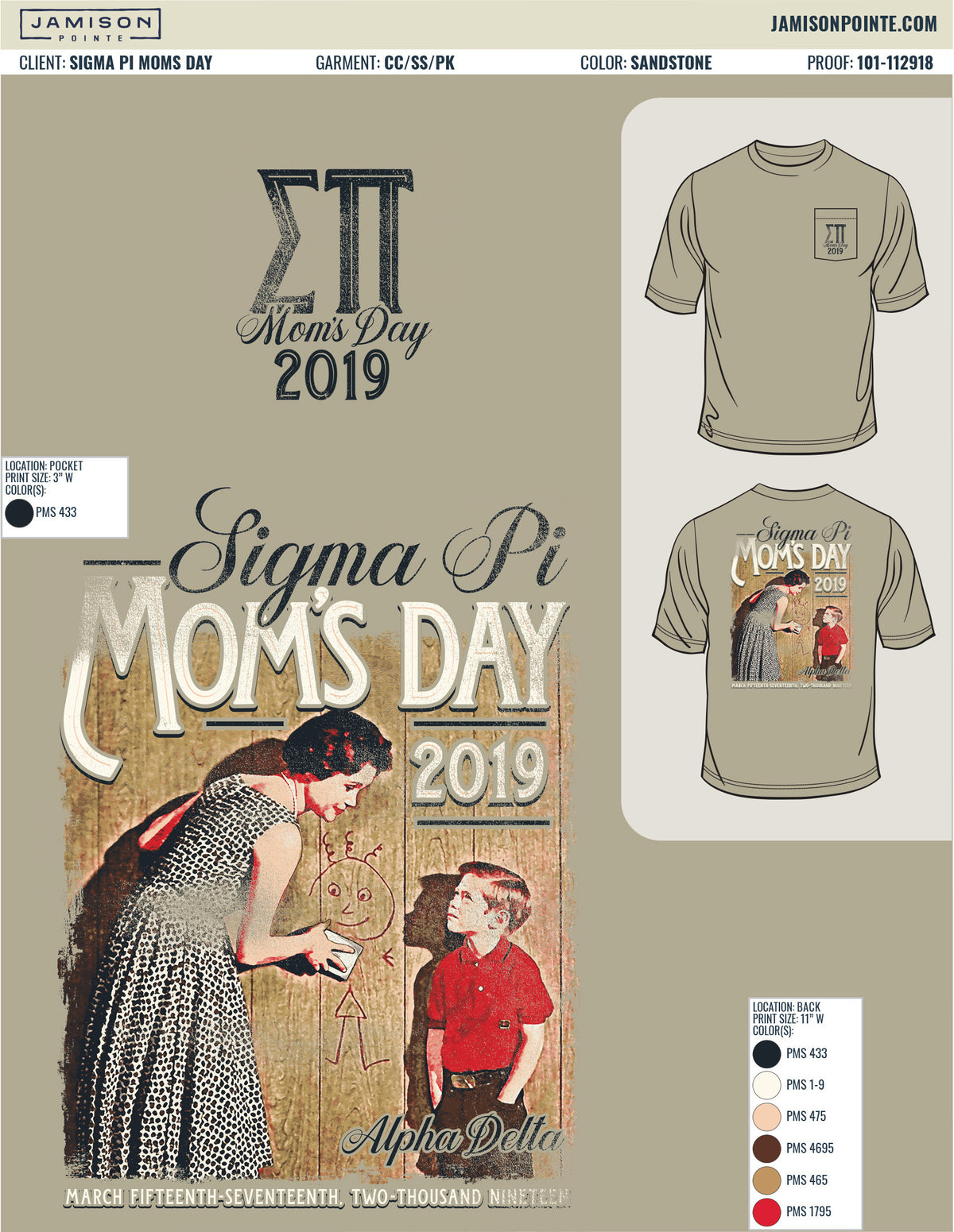Sigma Pi Moms Day T-Shirt