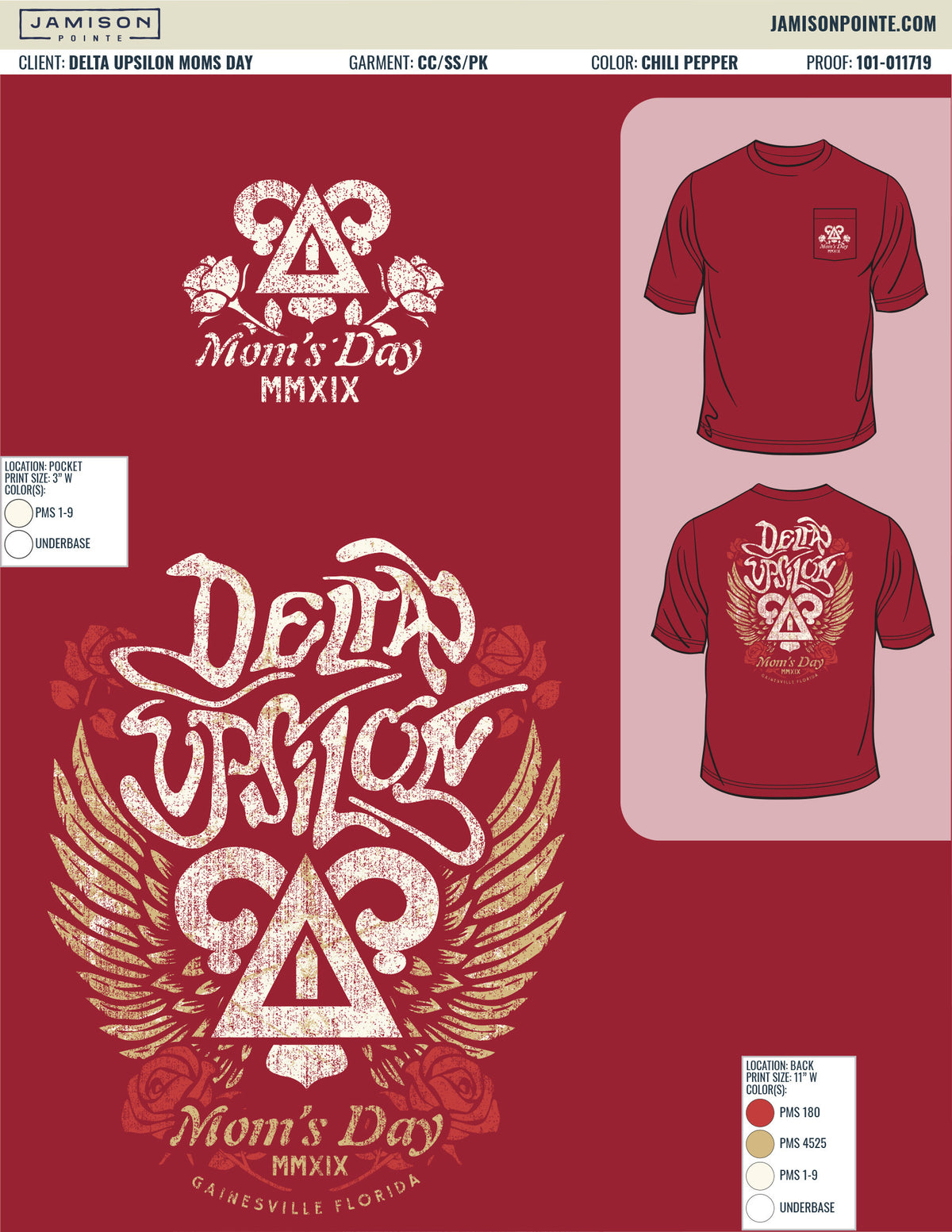 Delta Upsilon Moms Day T-Shirt