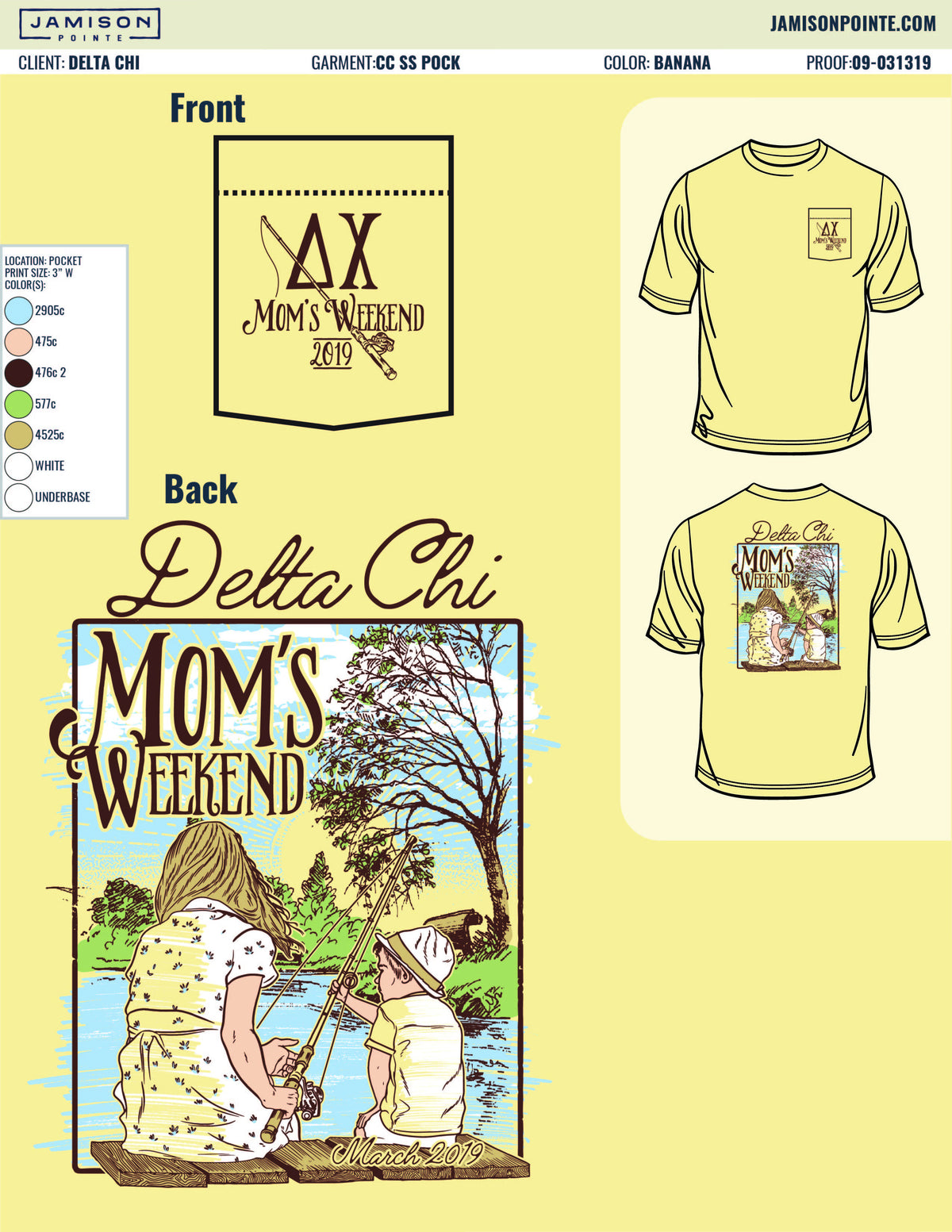 Delta Chi Missouri State University Moms Weekend T-Shirt