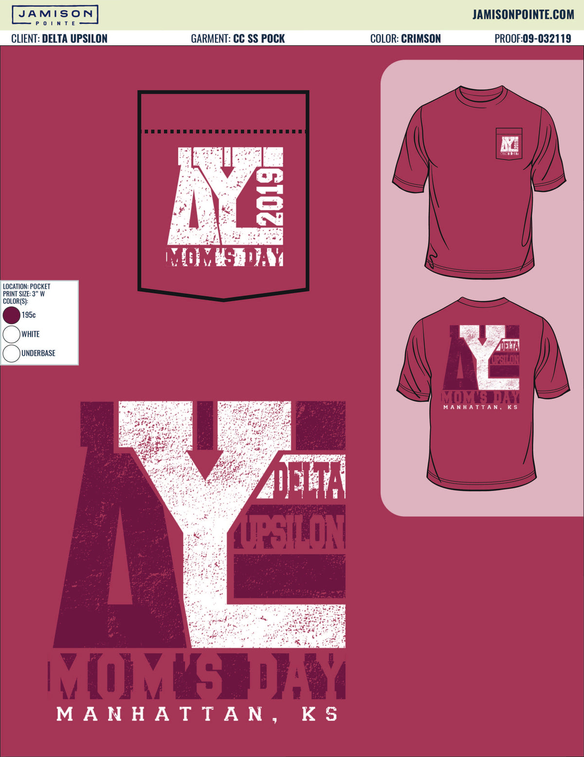 Delta Upsilon Kansas State University Mom&#39;s Day T-Shirt