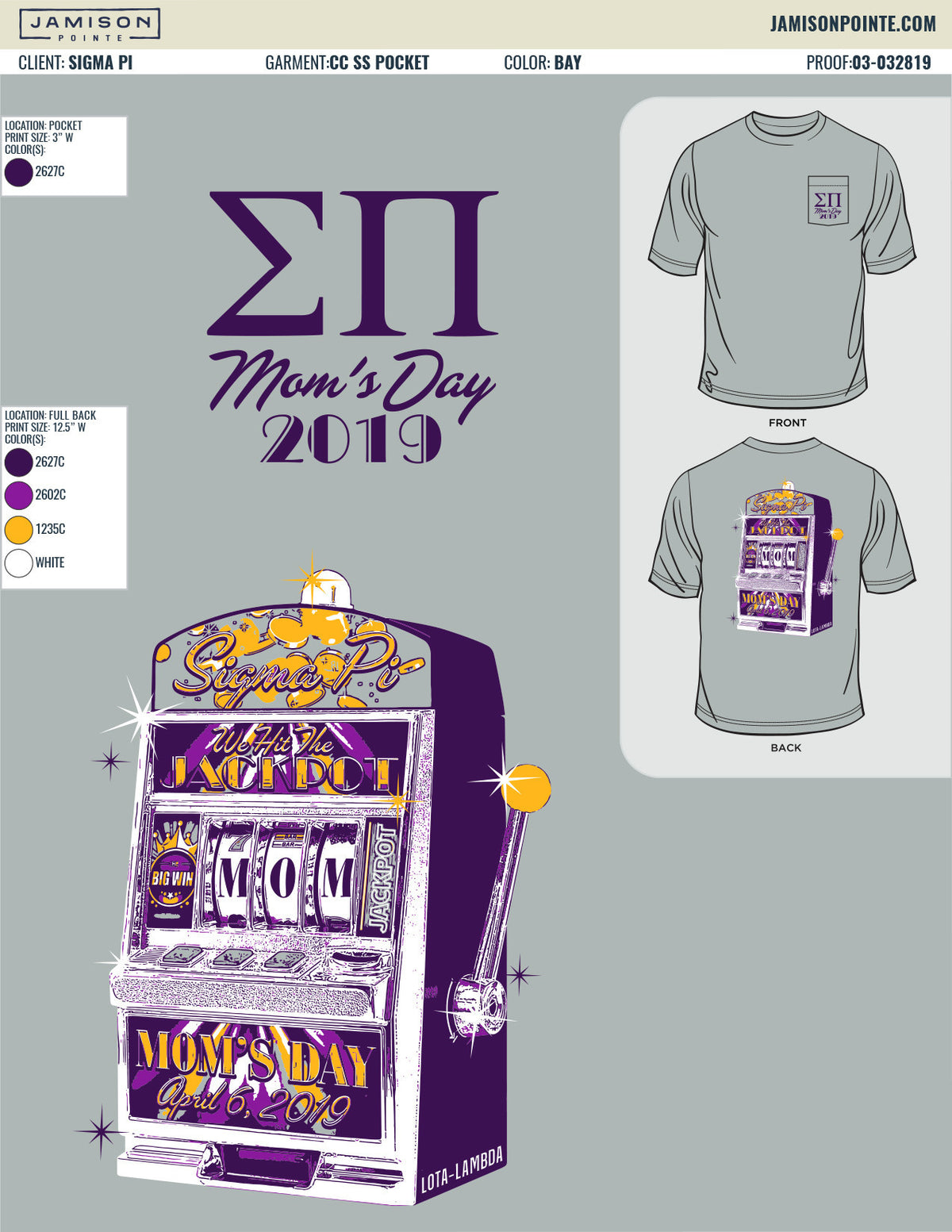 Sigma Pi Arkansas Tech University Mom&#39;s Day T-Shirt