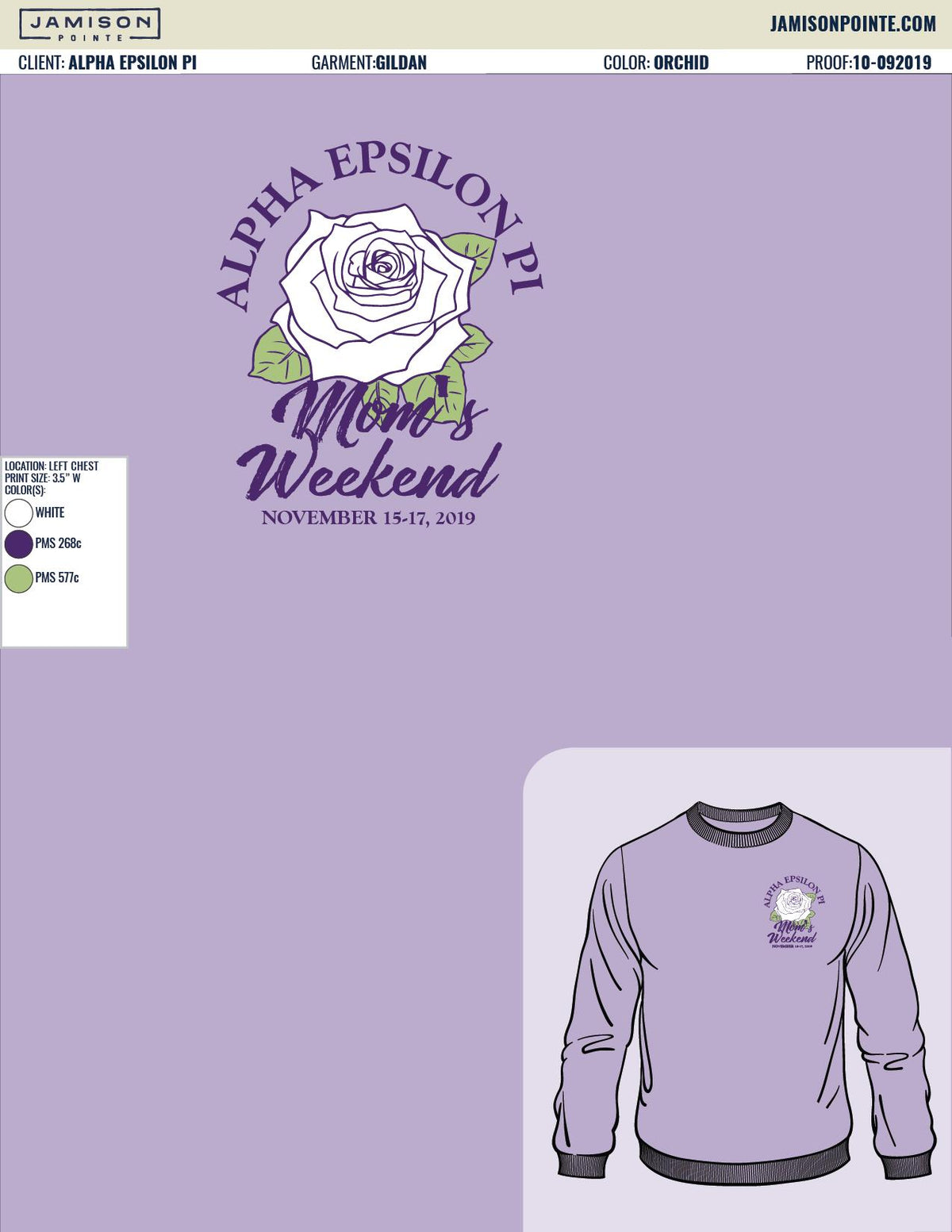 Alpha Epsilon Pi University of Kansas Moms Day Sweatshirts