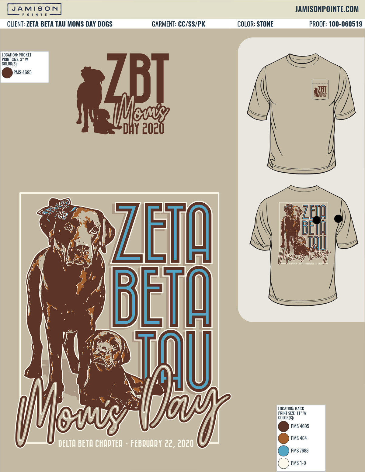 Zeta Beta Tau Moms Day T-Shirt