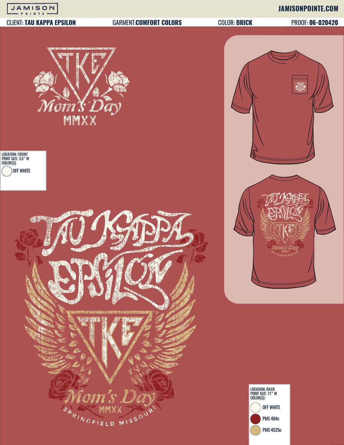 Tau Kappa Epsilon Missouri State University Moms Day T-Shirt