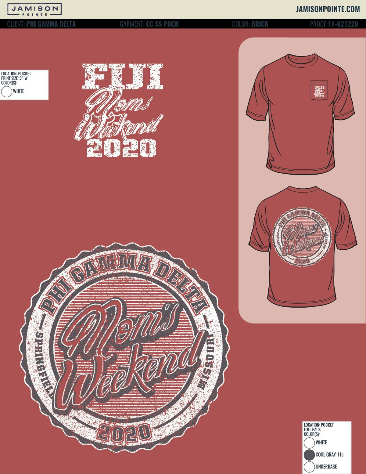 Phi Gamma Delta Missouri State University Mom&#39;s Weekend T-Shirt