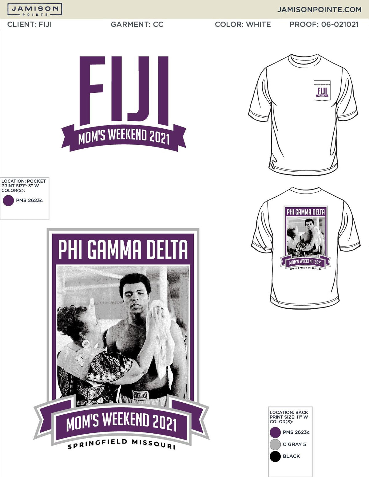 Phi Gamma Delta Missouri State University Moms Weekend T-Shirt