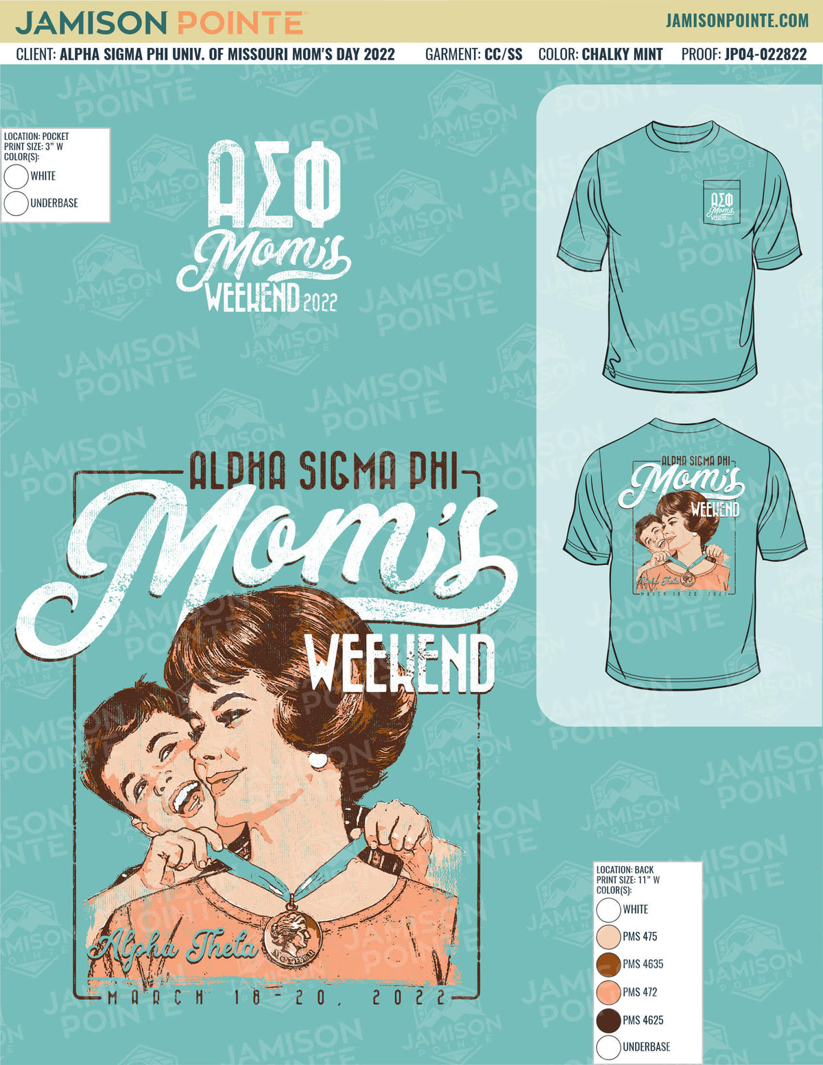 Alpha Sigma Phi University of Missouri Mom&#39;s Day T-Shirt