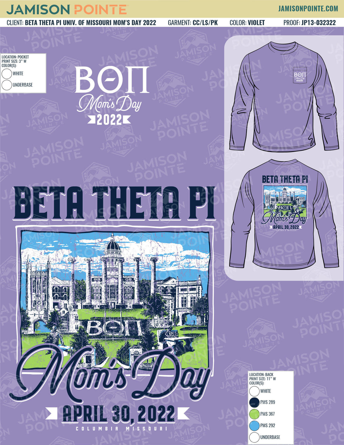 Beta Theta Pi University of Missouri Mom&#39;s Day T-Shirt