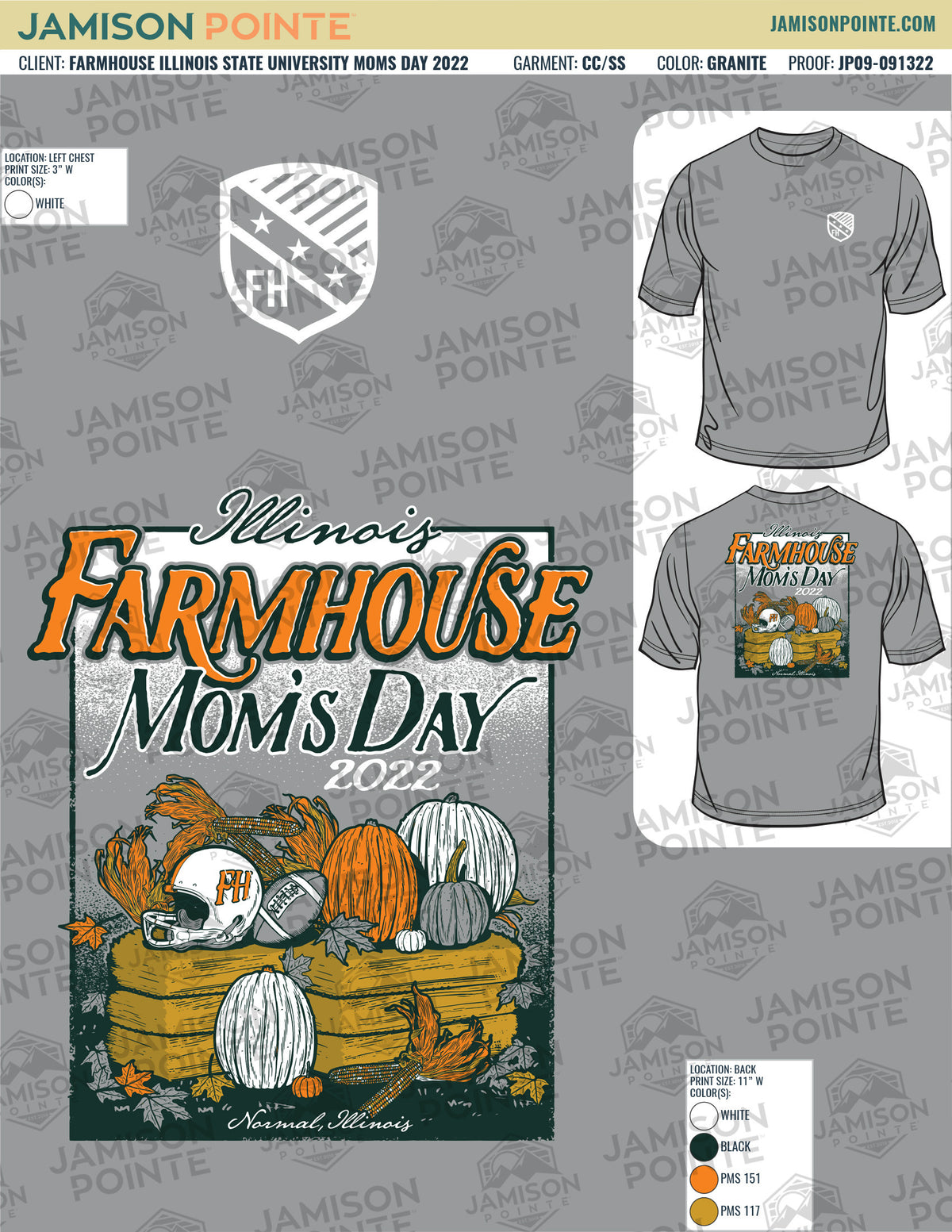 Farmhouse Illinois State University Moms Day T-Shirt