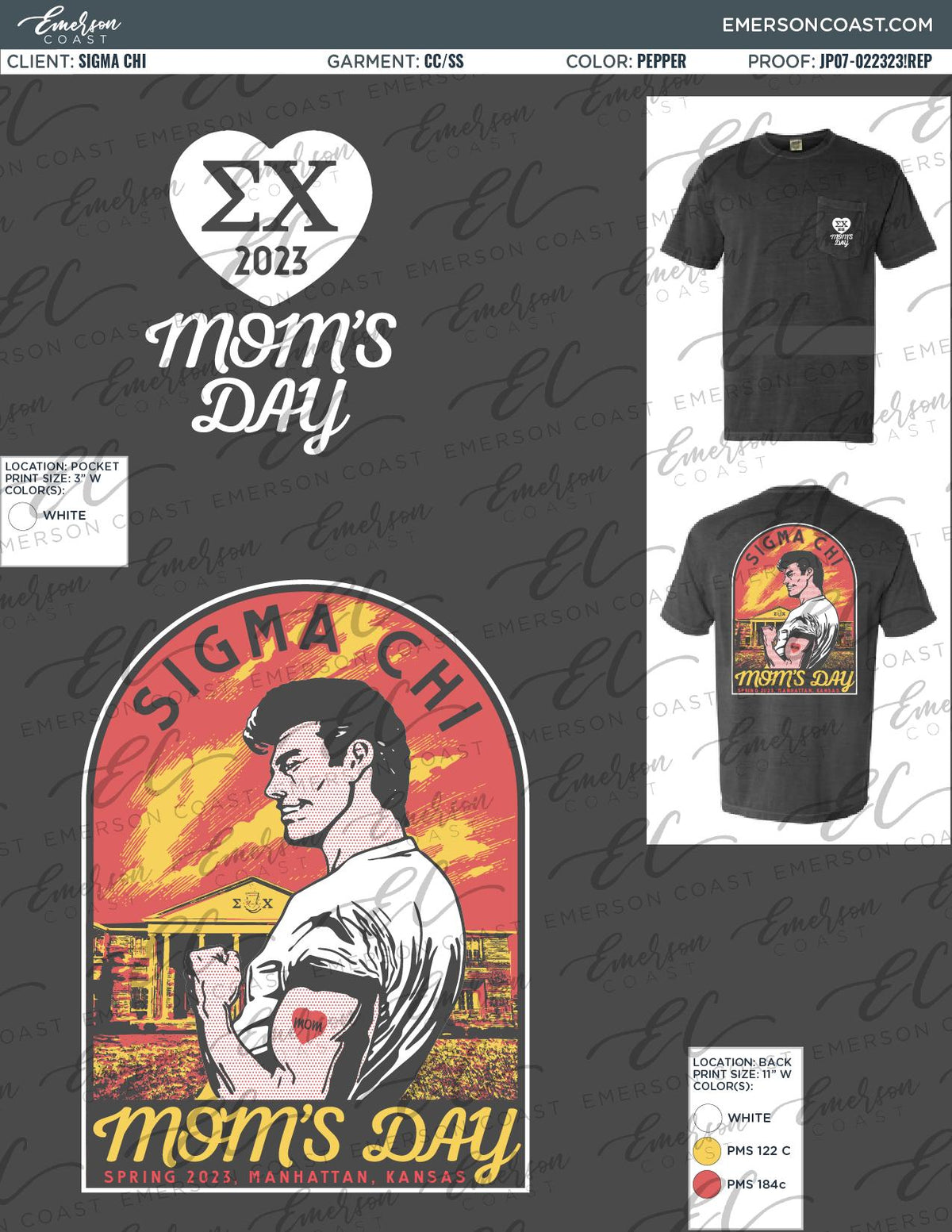 Sigma Chi Kansas State University Mom&#39;s Day T-Shirt