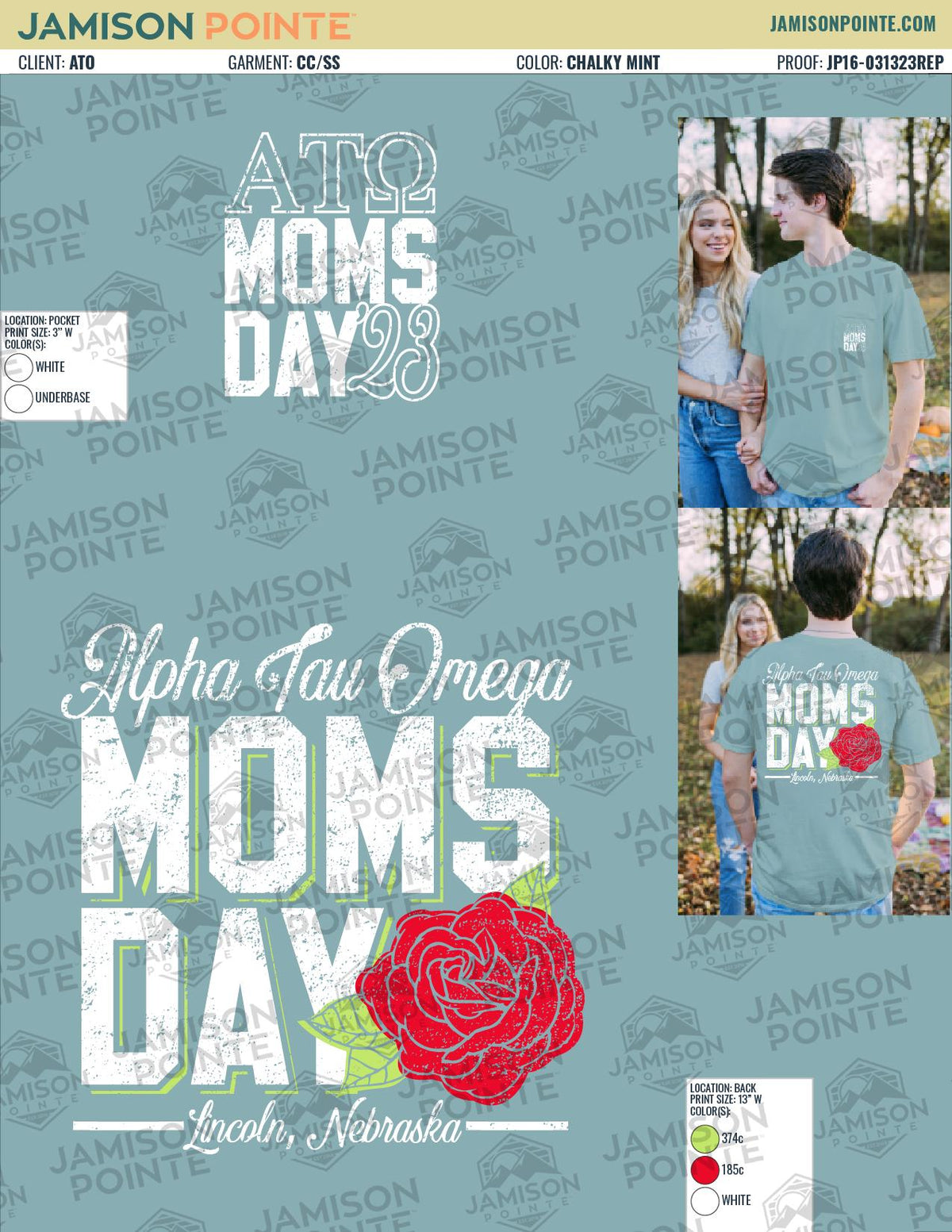 Alpha Tau Omega University of Nebraska Mom&#39;s Day T-Shirt