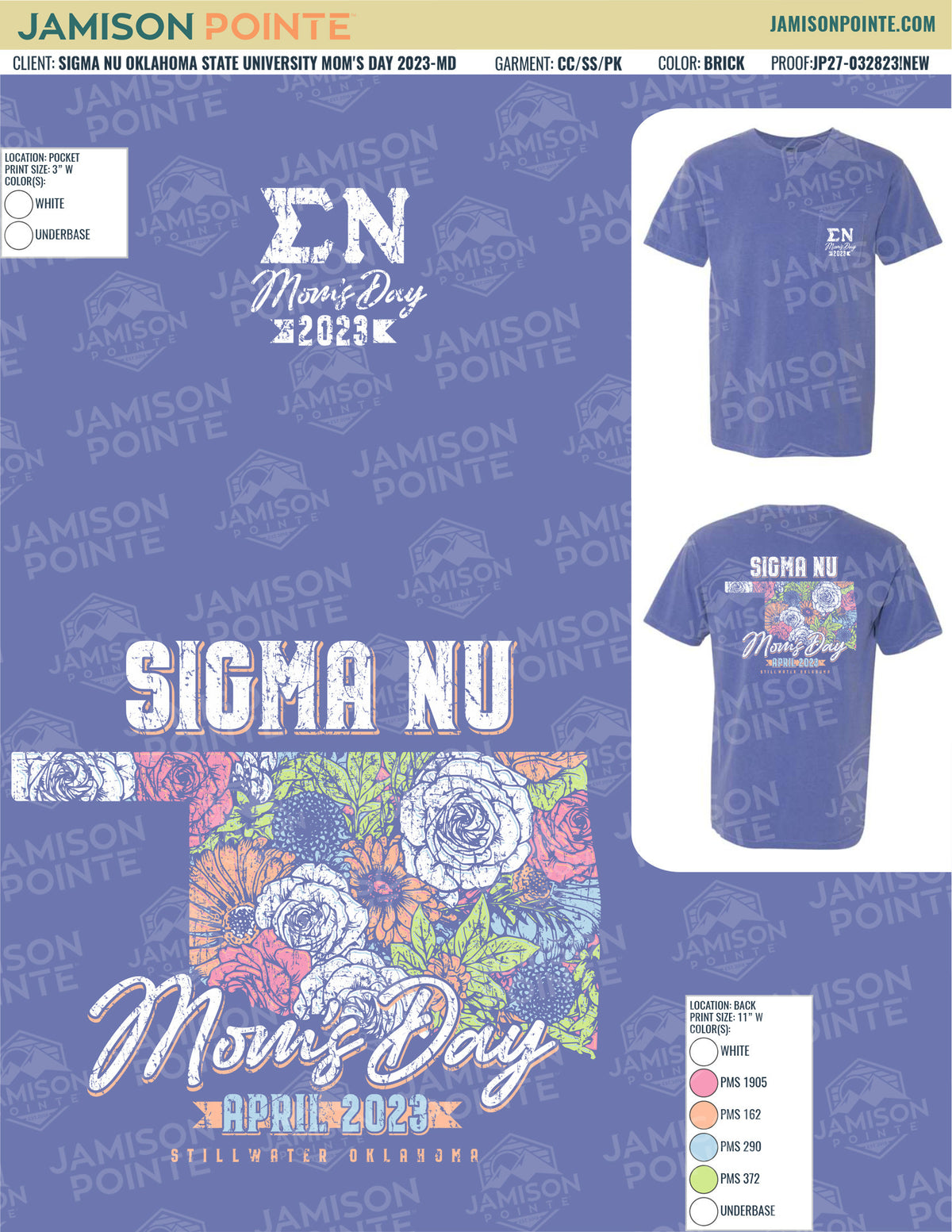 Sigma Nu Oklahoma State University Mom&#39;s Day T-Shirt