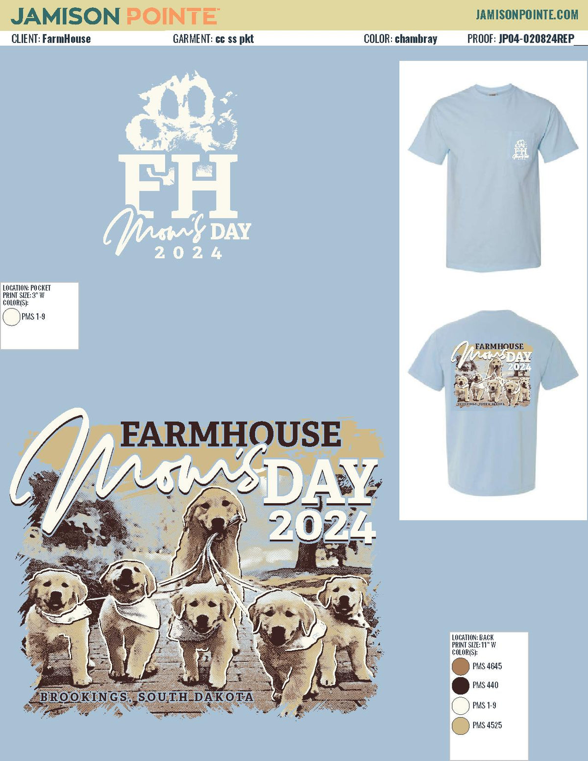 FarmHouse South Dakota State University Mom&#39;s Day T-Shirt