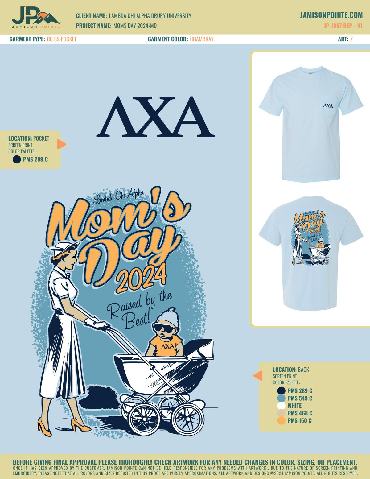 Lambda Chi Alpha Drury University Mom&#39;s Day T-Shirt