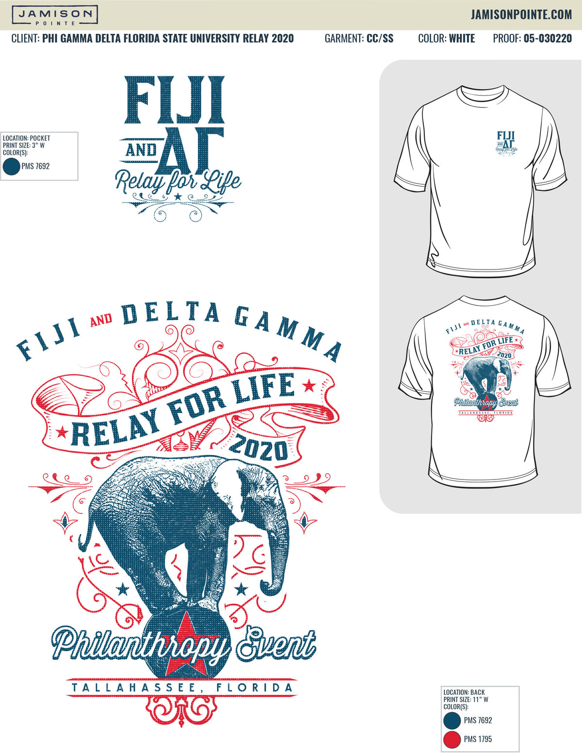 Phi Gamma Delta Florida State University Relay T-Shirt