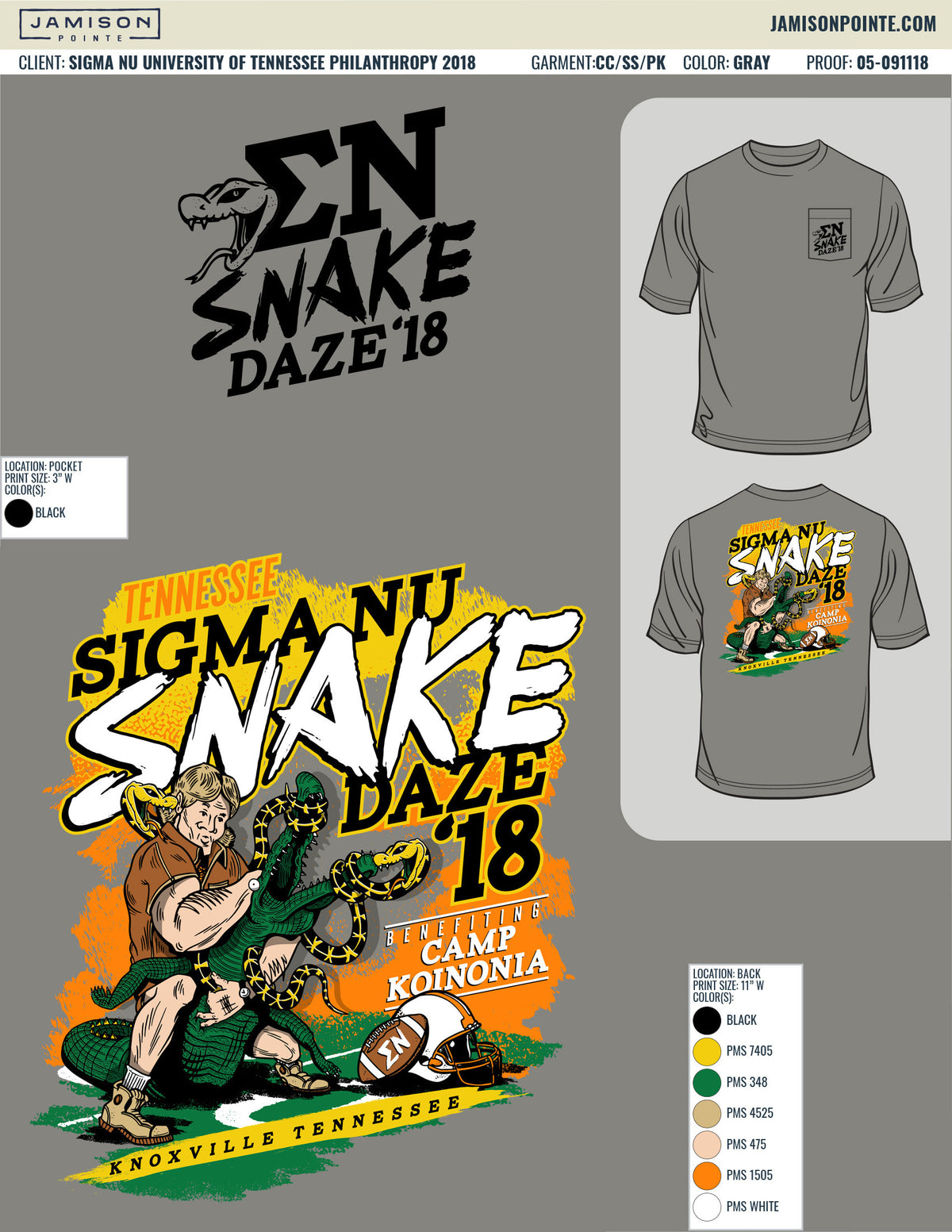 Sigma Nu University of Tennessee Philanthropy T-Shirt