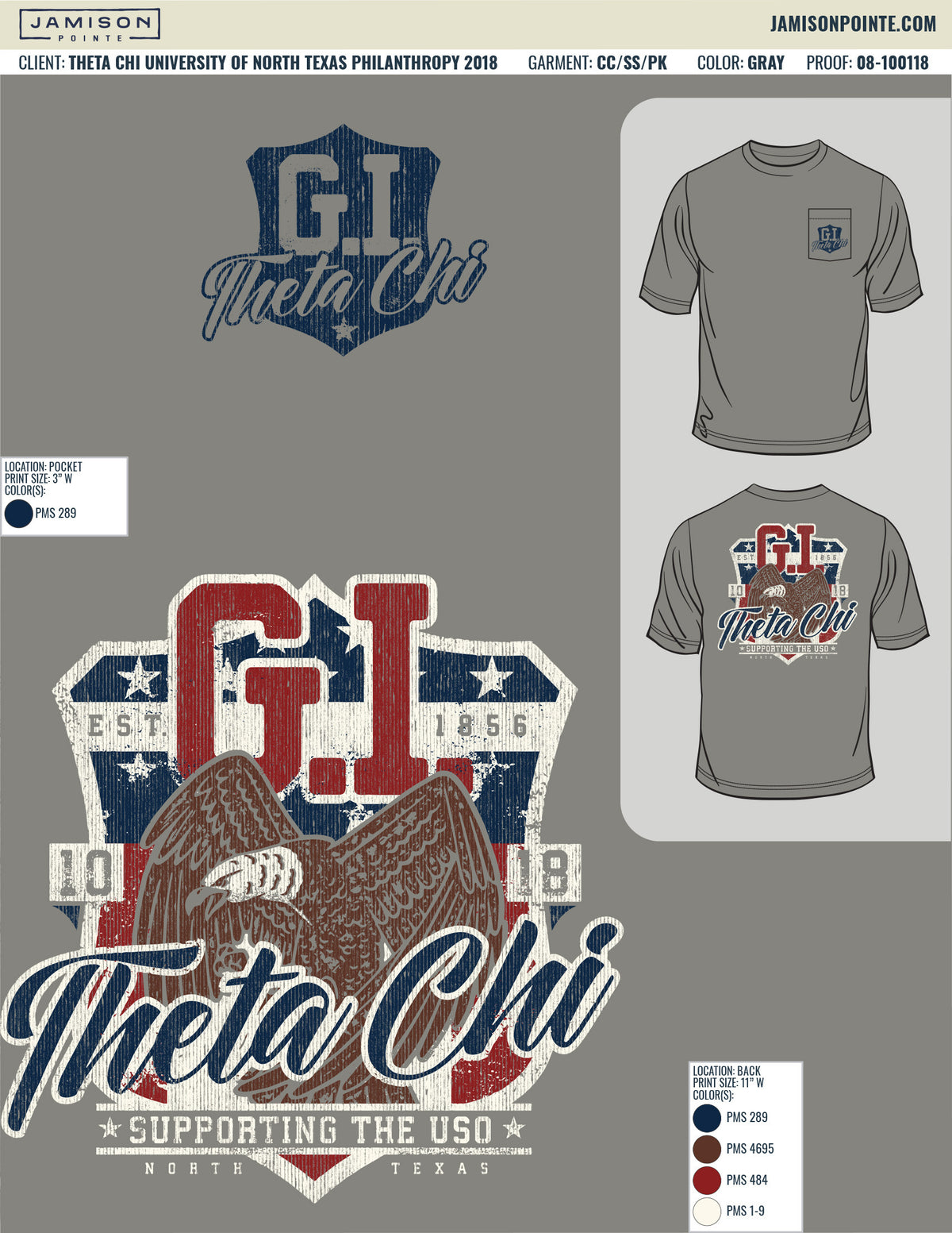 Theta Chi University of North Texas Philanthropy T-Shirt