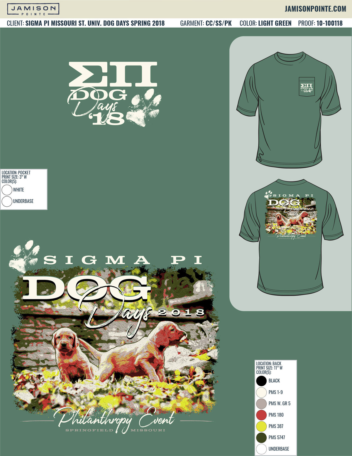 Sigma Pi Missouri State University Dog Days Spring T-Shirt