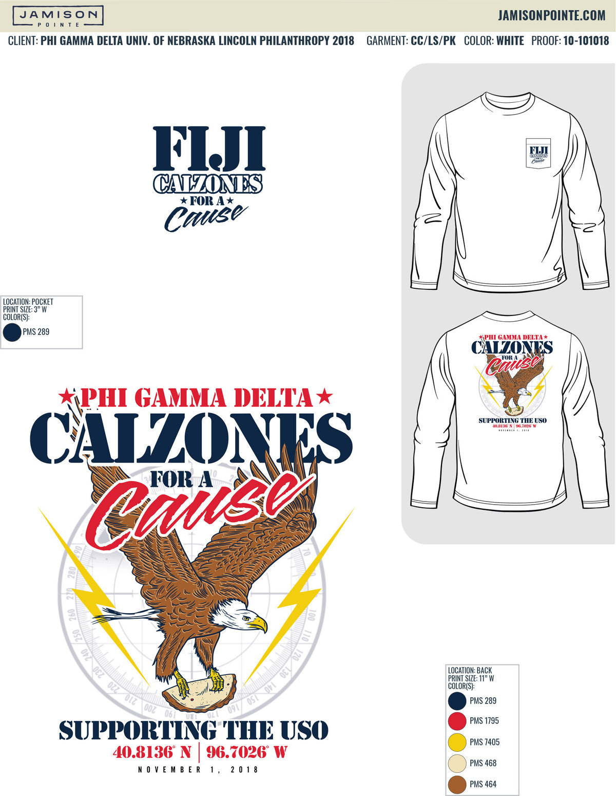 Phi Gamma Delta University of Nebraska Lincoln Philanthropy T-Shirt