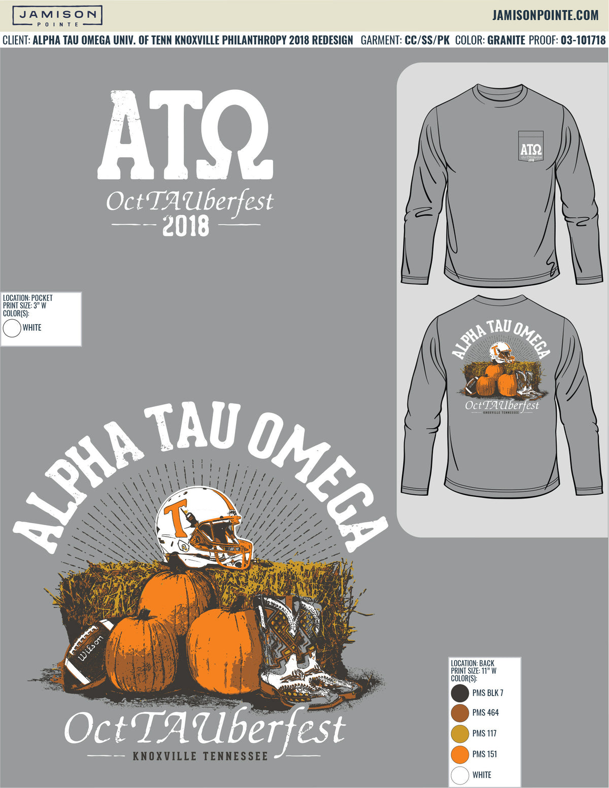 Alpha Tau Omega University of Tennessee Knoxville Philanthropy T-Shirt