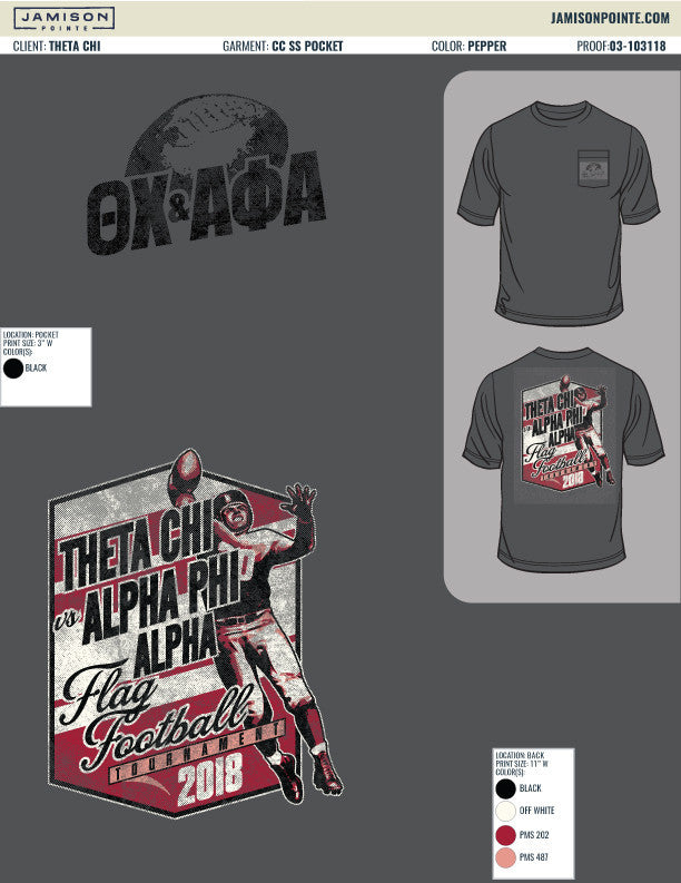 Theta Chi Missouri State University Flag Football T-Shirt