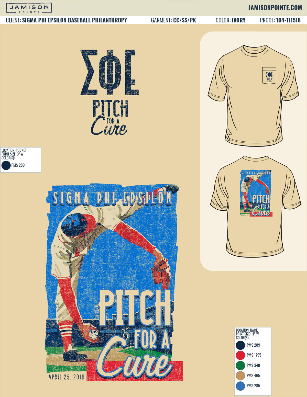 Sigma Phi Epsilon Baseball Philanthropy T-Shirt