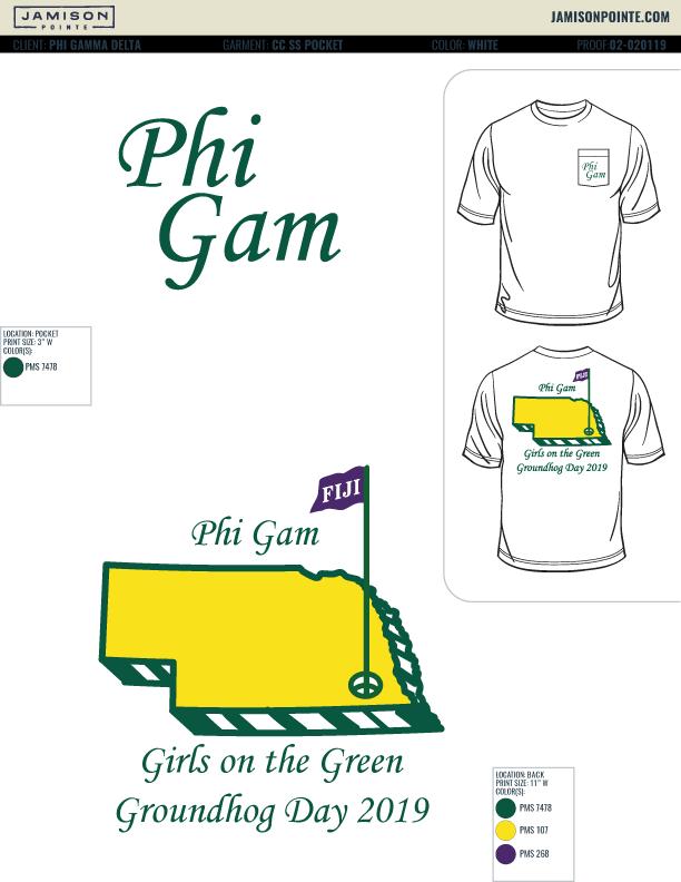 Phi Gamma Delta University of Nebraska Lincoln Golf T-Shirt