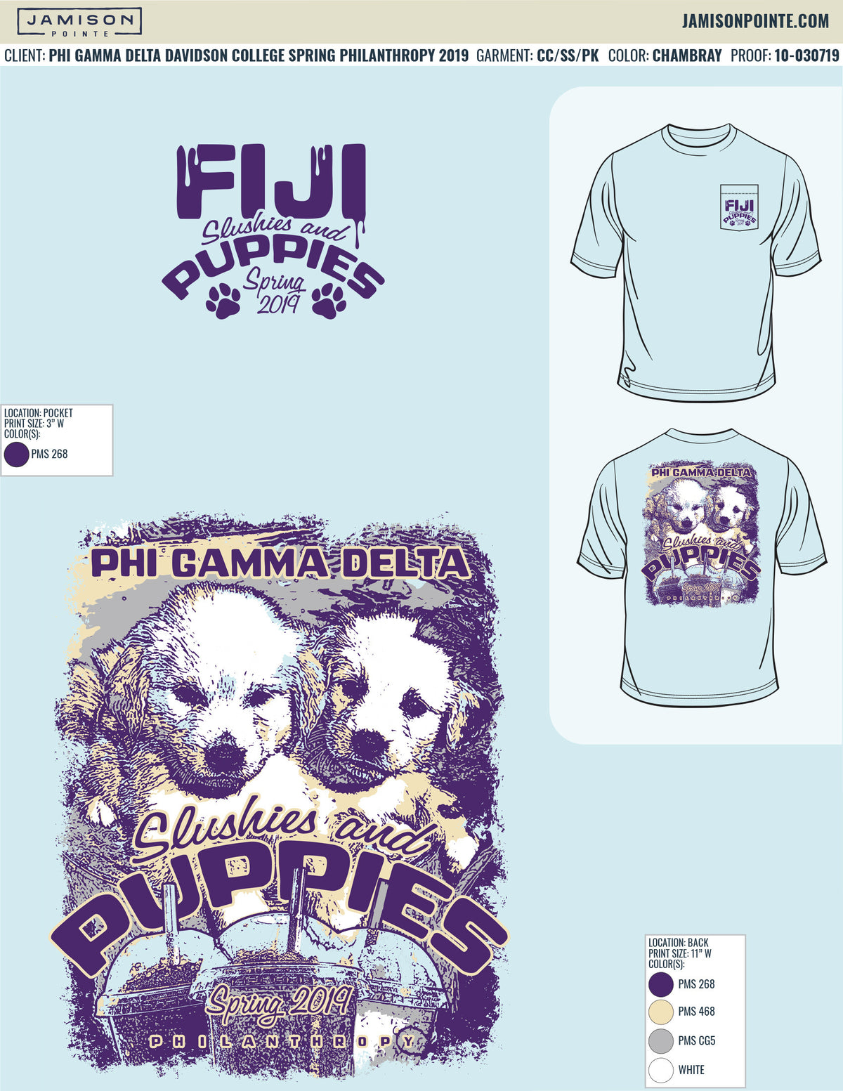 Phi Gamma Delta Davidson College Spring Philanthropy T-Shirt