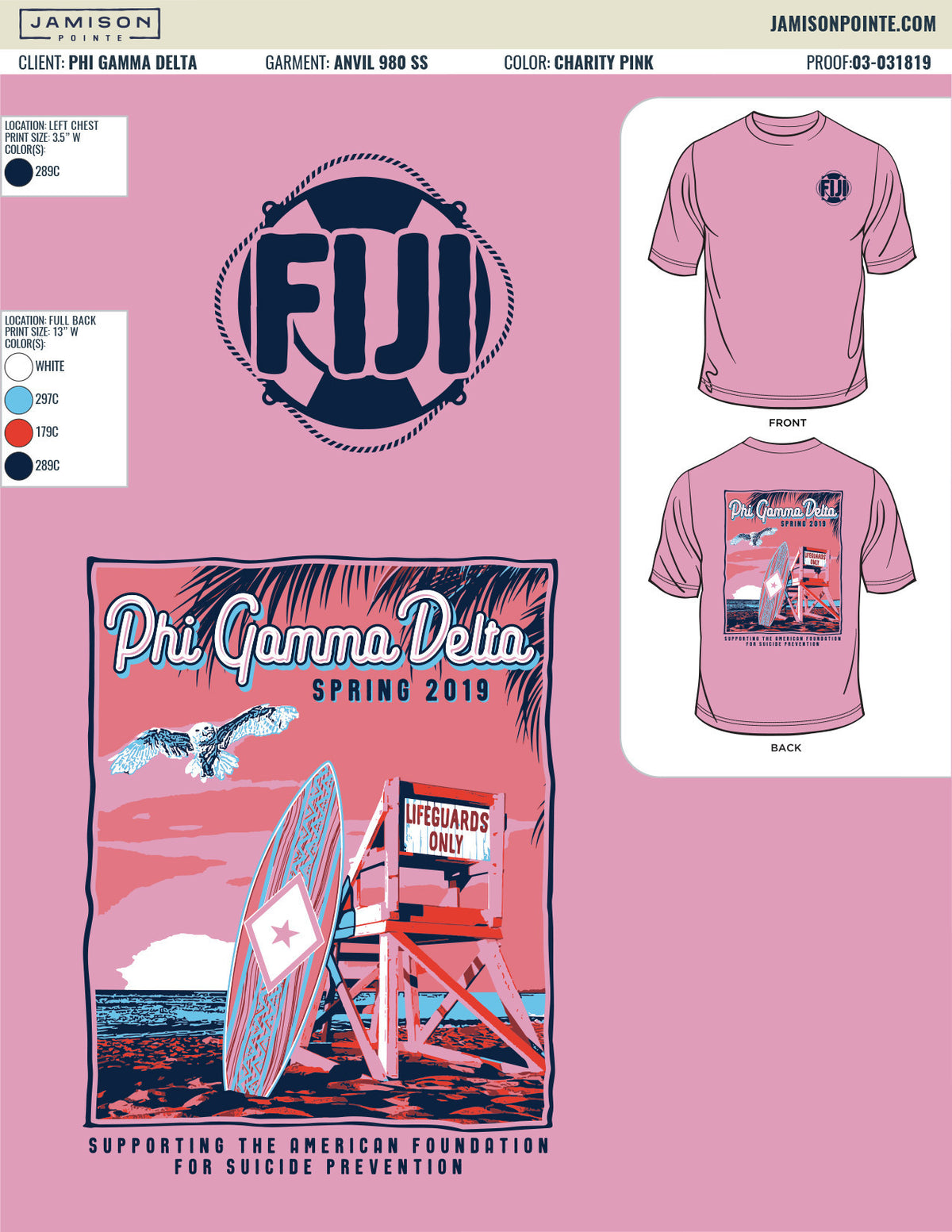Phi Gamma Delta University of California Irvine Philanthropy T-Shirt