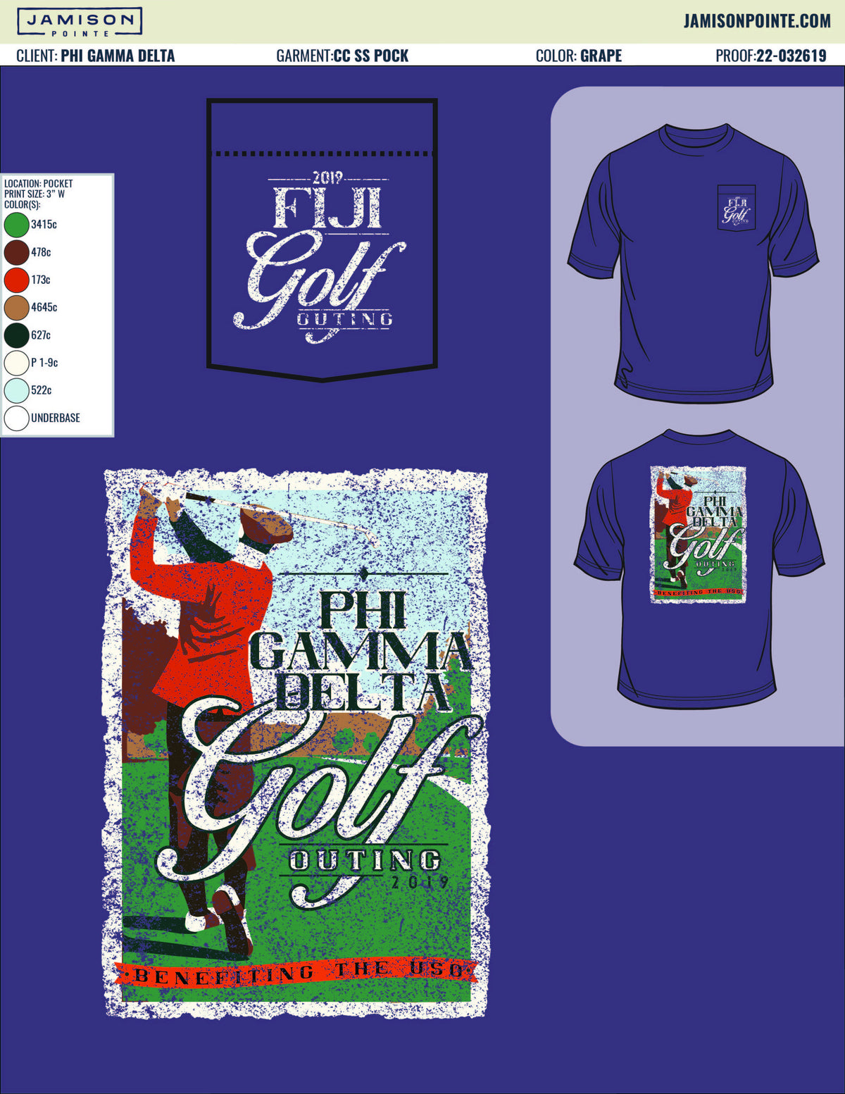 Phi Gamma Delta Knox College Philanthropy T-Shirt