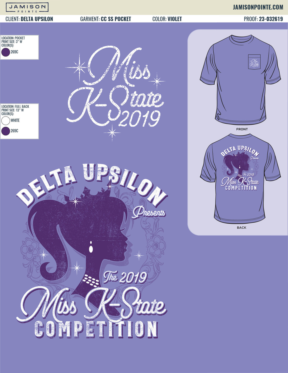 Delta Upsilon Kansas State University Spring Philanthropy T-Shirt
