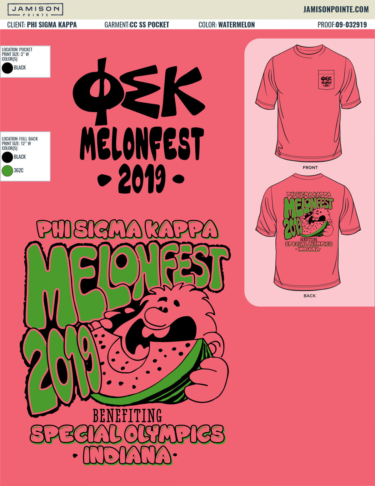 Phi Sigma Kappa Purdue University Melonfest T-Shirt