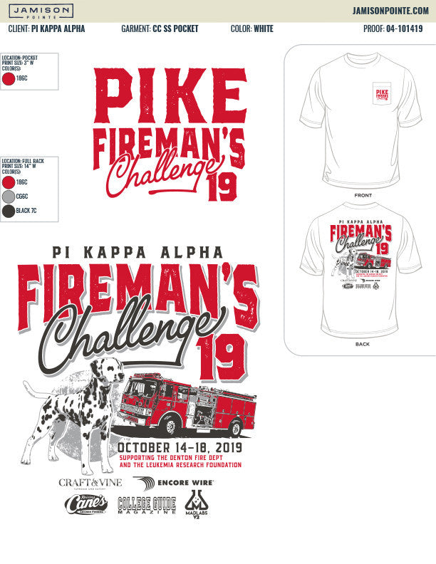 Pi Kappa Alpha University of North Texas Philanthropy T-Shirt