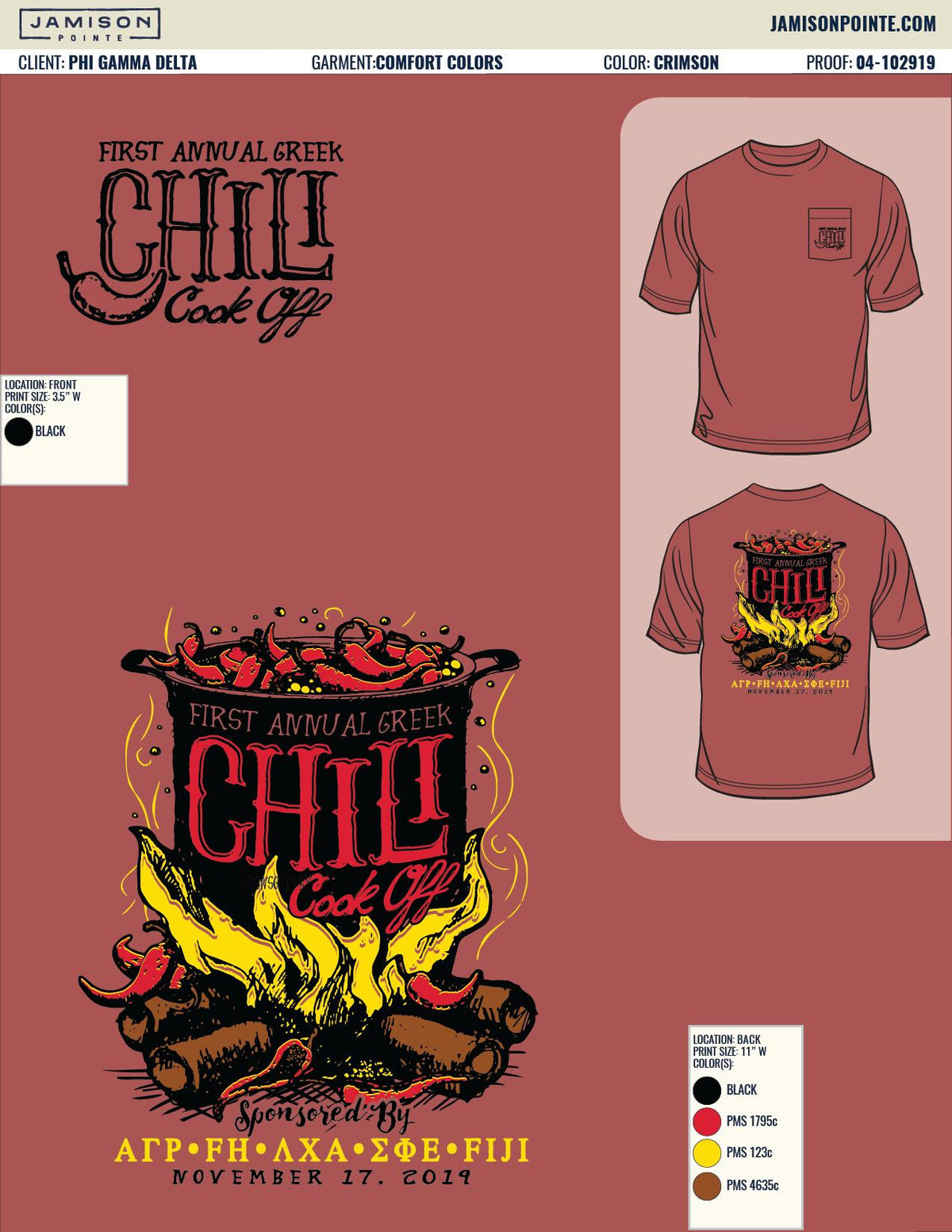 Phi Gamma Delta Western Kentucky University Chili Cook Off T-Shirt
