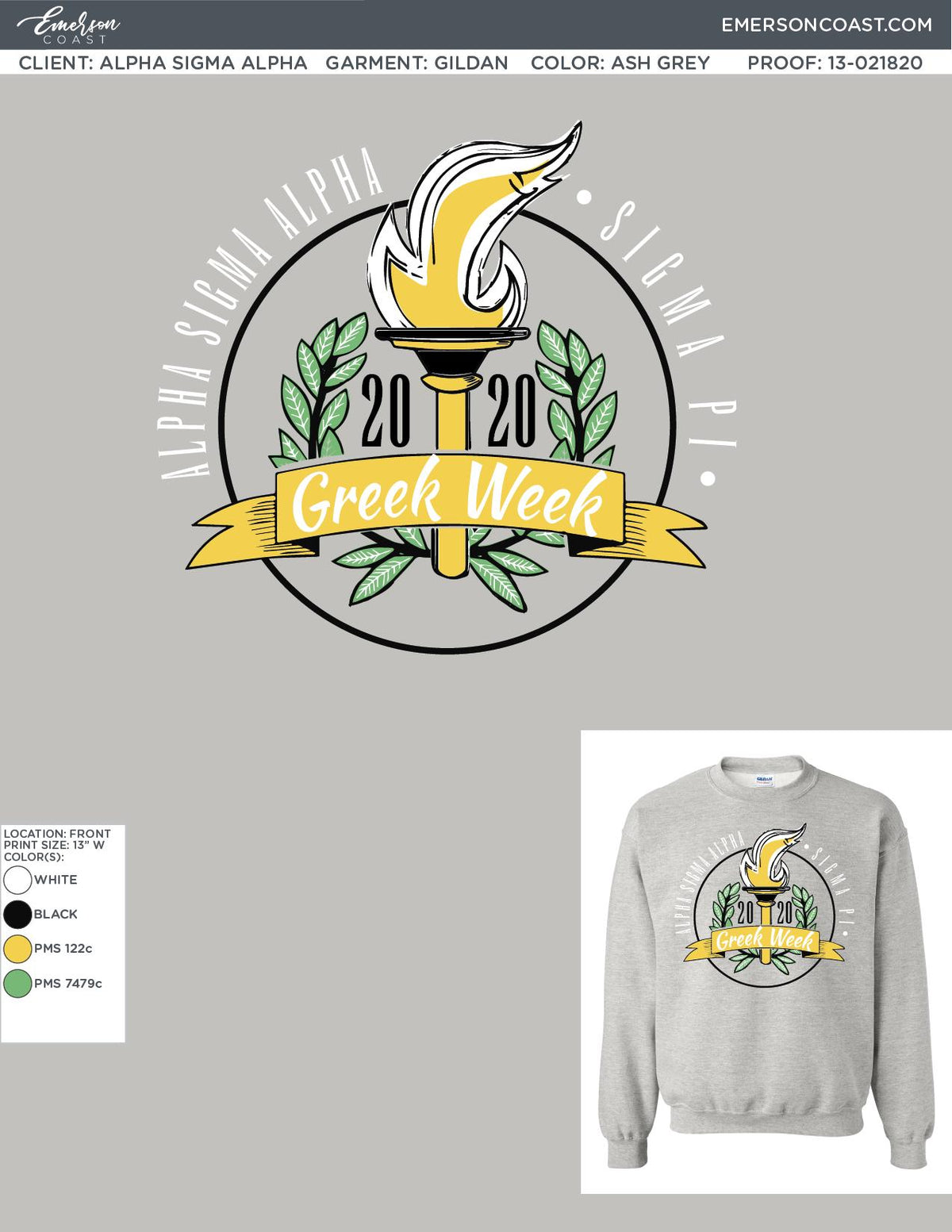 Alpha Sigma Alpha Missouri State University Greek Week T-Shirt