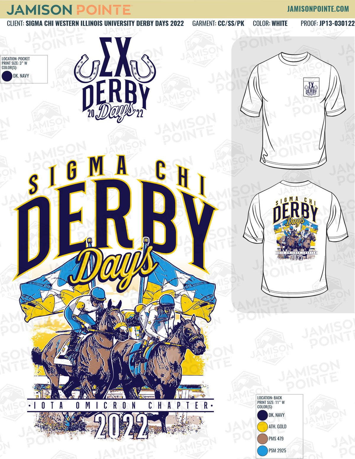 Sigma Chi Western Illinois University Derby Days T-Shirt
