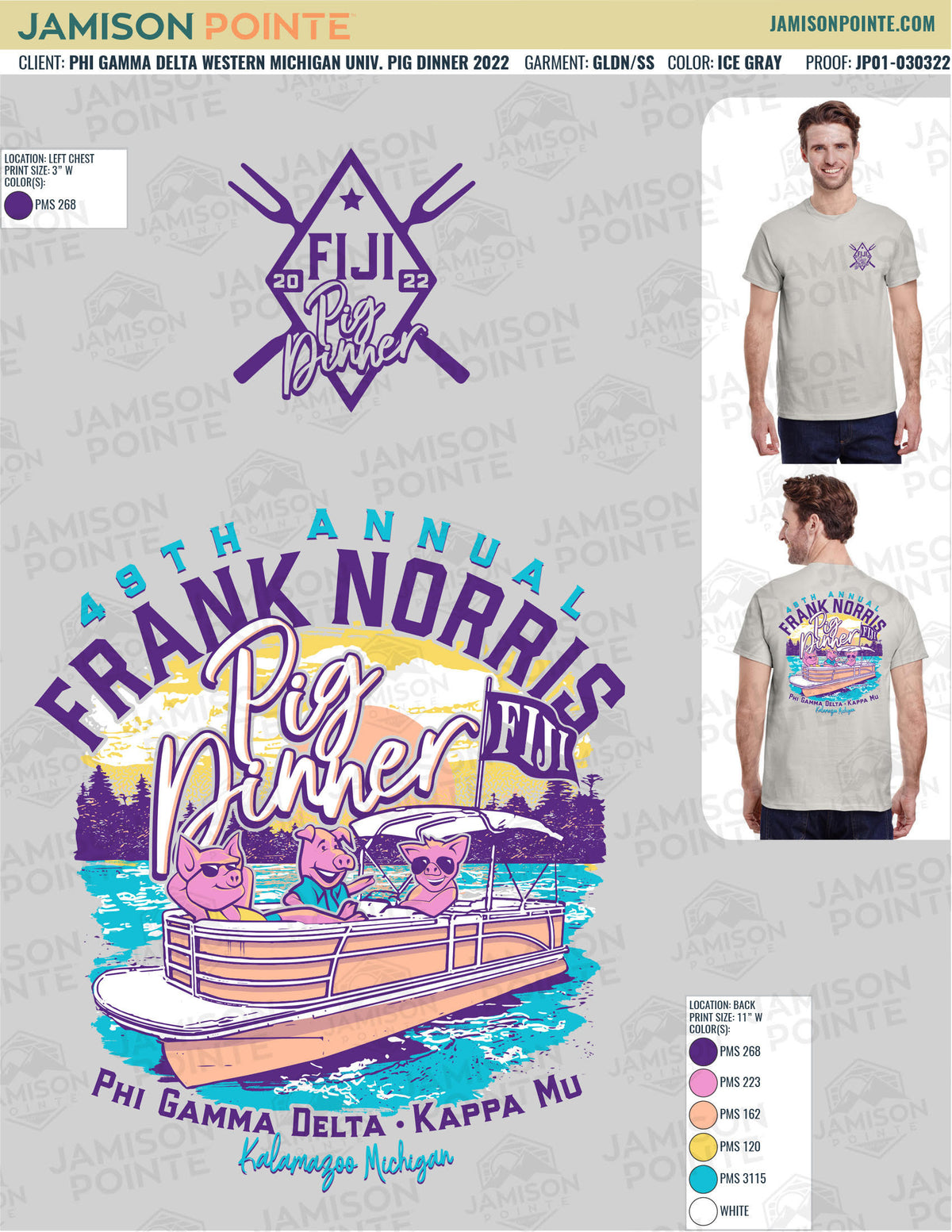 Phi Gamma Delta Western Michigan University Pig Dinner T-Shirt