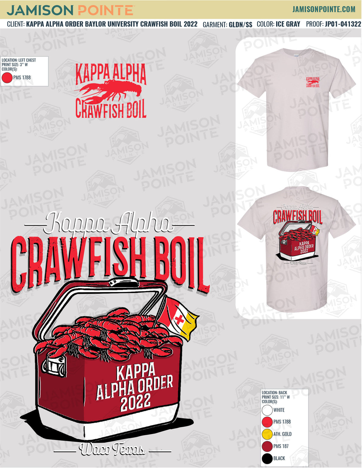 Kappa Alpha Order Baylor University Crawfish Boil T-Shirt