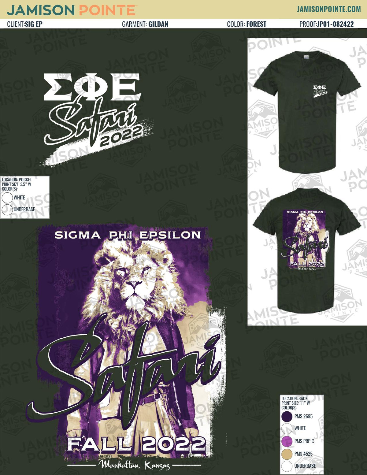 Sigma Phi Epsilon Kansas State University Safari Philanthropy T-Shirt