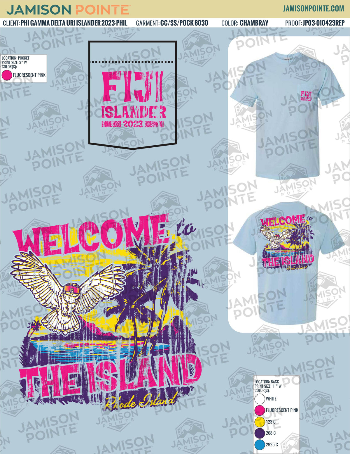 Phi Gamma Delta University of Rhode Island Islander T-Shirt