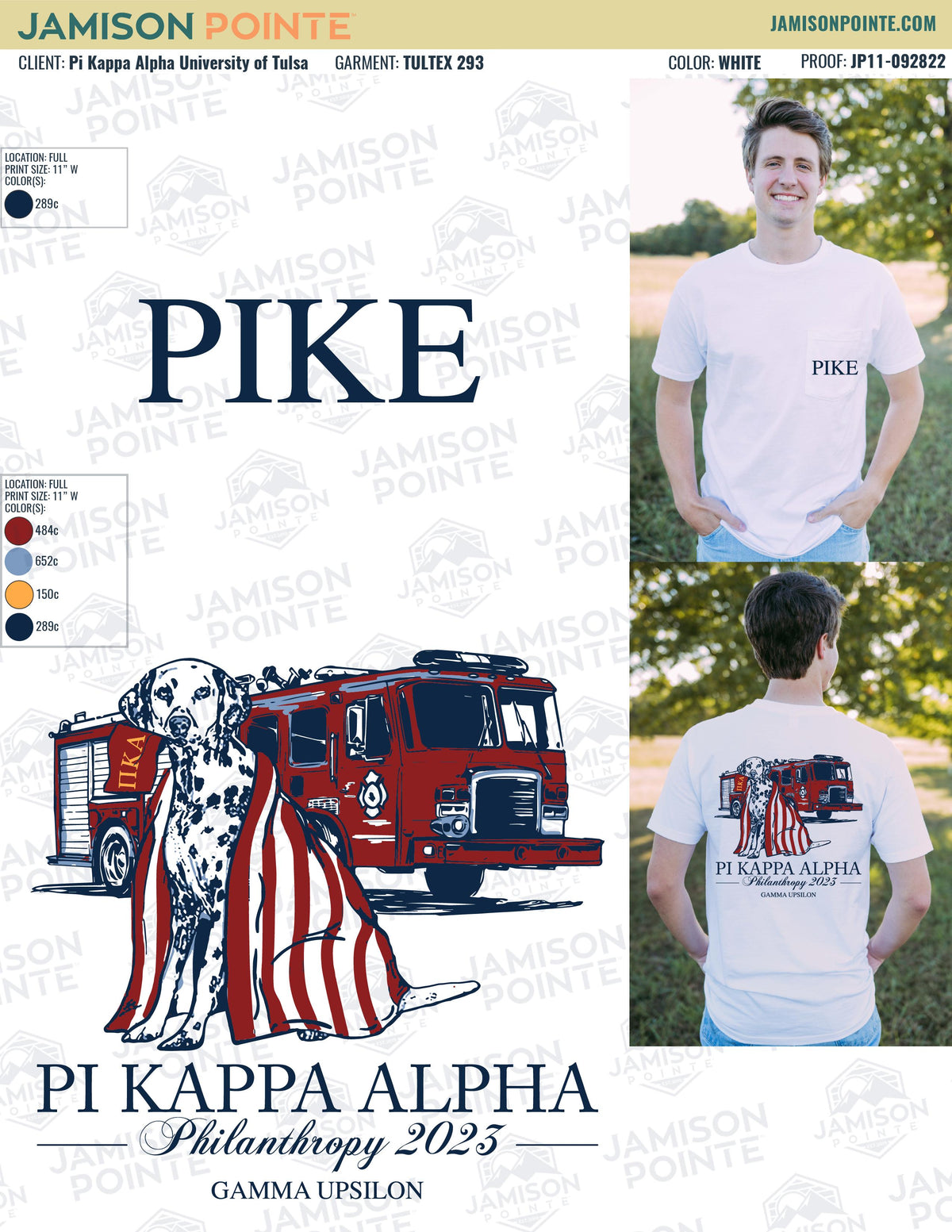 Pi Kappa Alpha University of Tulsa Philanthropy T-Shirt